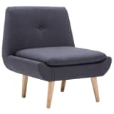vidaXL Fotelja s presvlakom od tkanine 73 x 66 x 77 cm tamnosiva
