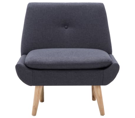 vidaXL Fauteuil stof donkergrijs