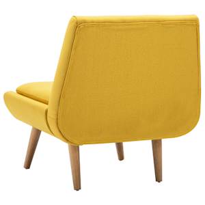 Křeslo žluté textil - obrázek 5