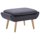 vidaXL Apoio de pés estofos de tecido 73x43x42 cm cinzento escuro