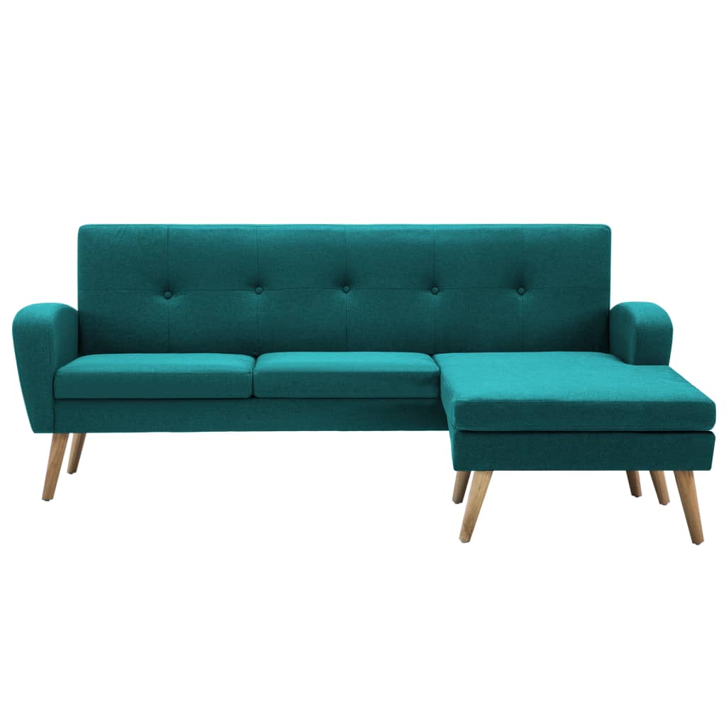 vidaXL Sofa in L-Form Stoffbezug 186x136x79 cm Grün