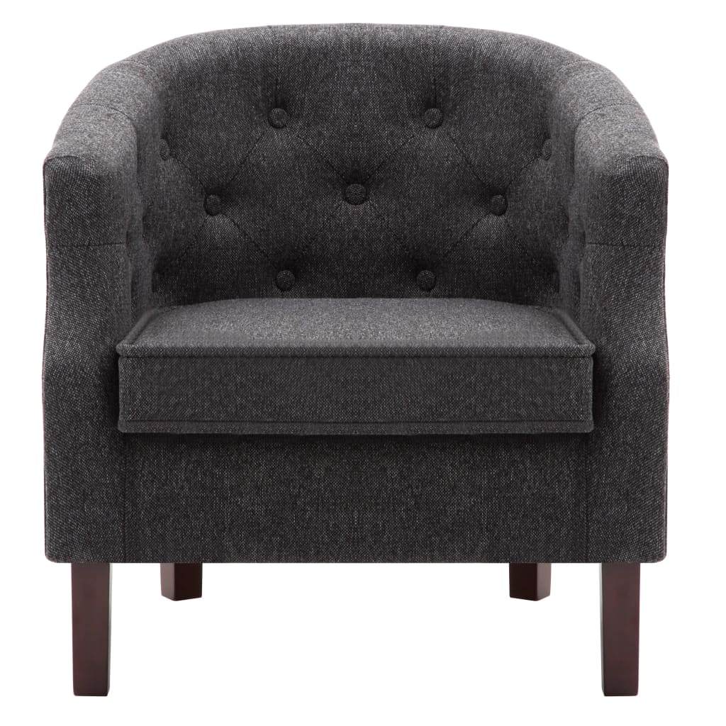 

vidaXL Fauteuil stof donkergrijs