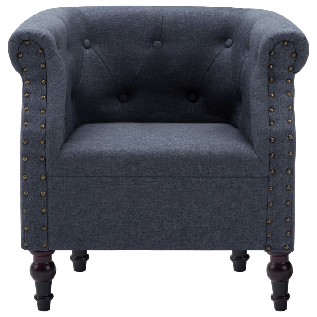 

vidaXL Fauteuil stof donkergrijs