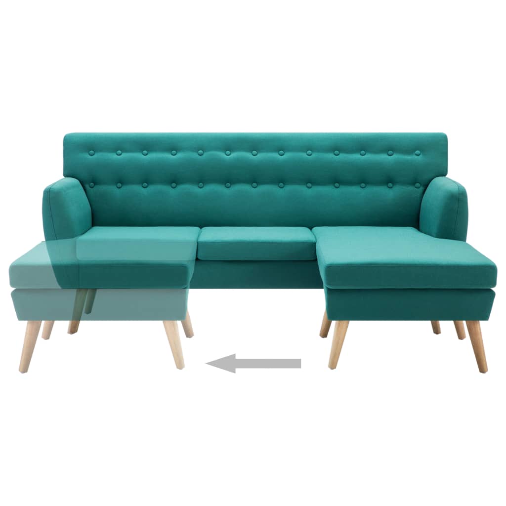 Petrashop  Rohová sedačka textilní čalounění 171,5 x 138 x 81,5 cm zelená