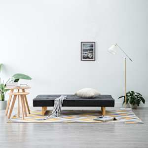 vidaXL Rozkl&aacute;dac&iacute; pohovka textil tmavě &scaron;ed&aacute;