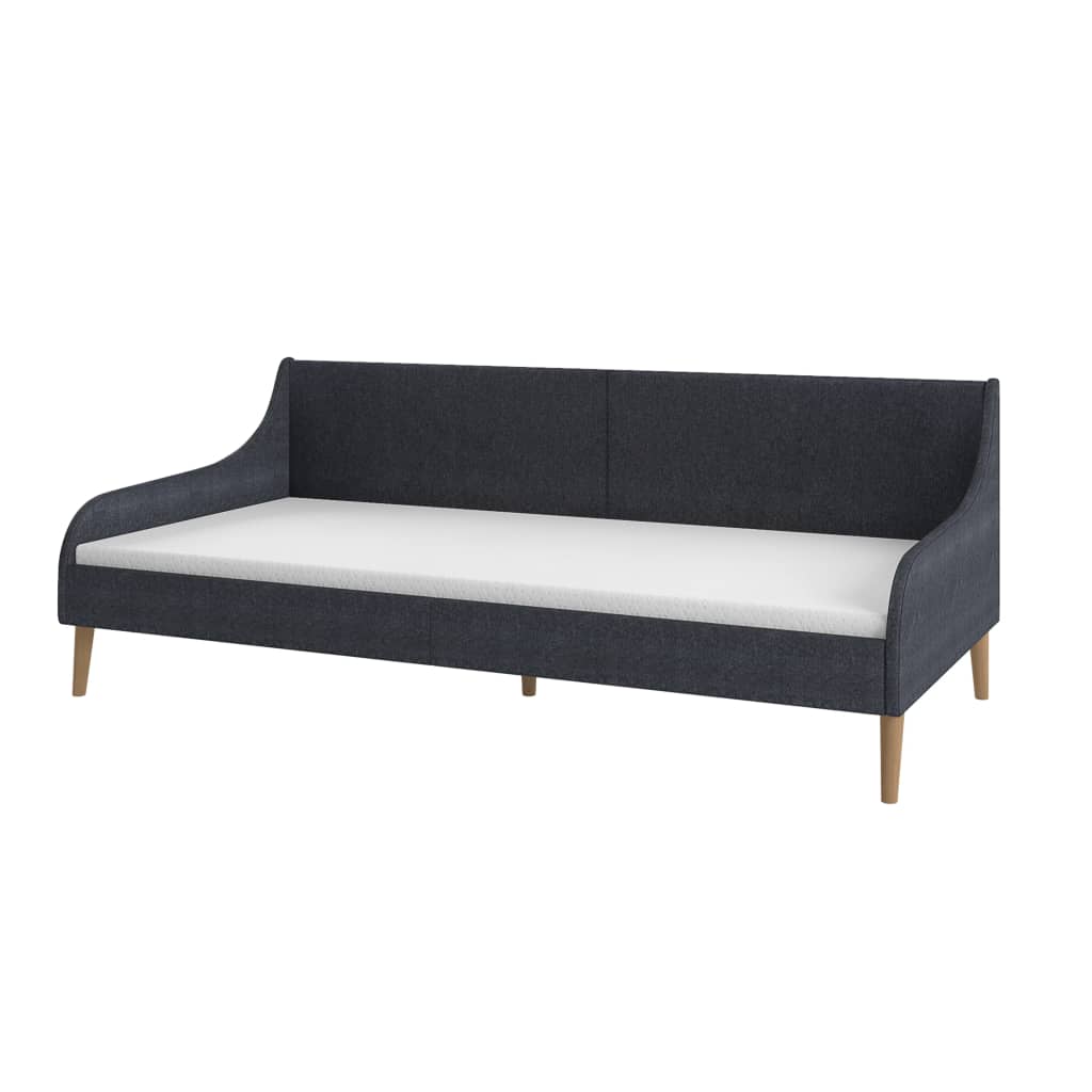vidaXL Cadru pat de zi canapea, gri închis, material textil vidaXL