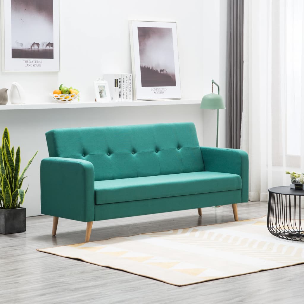 vidaXL Sofa Stoff Grün