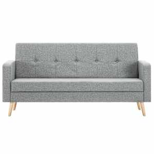 vidaXL Sofa, audinys, &scaron;viesiai pilka