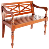 vidaXL Batavia Bank Massives Mahagoniholz 98 x 50 x 82 cm Dunkelbraun