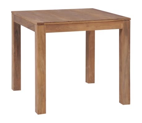 vidaXL Dining Table Solid Teak Wood with Natural Finish 32.3