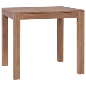 vidaXL Τραπεζαρία 82 x 80 x 76 εκ. Μασίφ Ξύλο Teak / Φυσικό Φινίρισμα