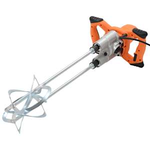 vidaXL dupla lap&aacute;tos elektromos 6 sebess&eacute;ges k&eacute;zi betonkeverő 1600 W