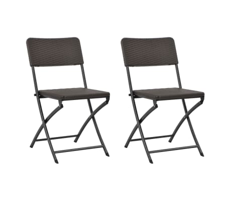 Vidaxl Folding Garden Chairs 2 Pcs Hdpe And Steel Brown Co Uk Vidaxl Folding Garden Chairs 2 Pcs Hdpe And Steel Brown 1 9