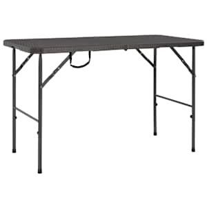 vidaXL aialaud, pruun, 120 x 60 x 74 cm, HDPE rotangiimitatsioon