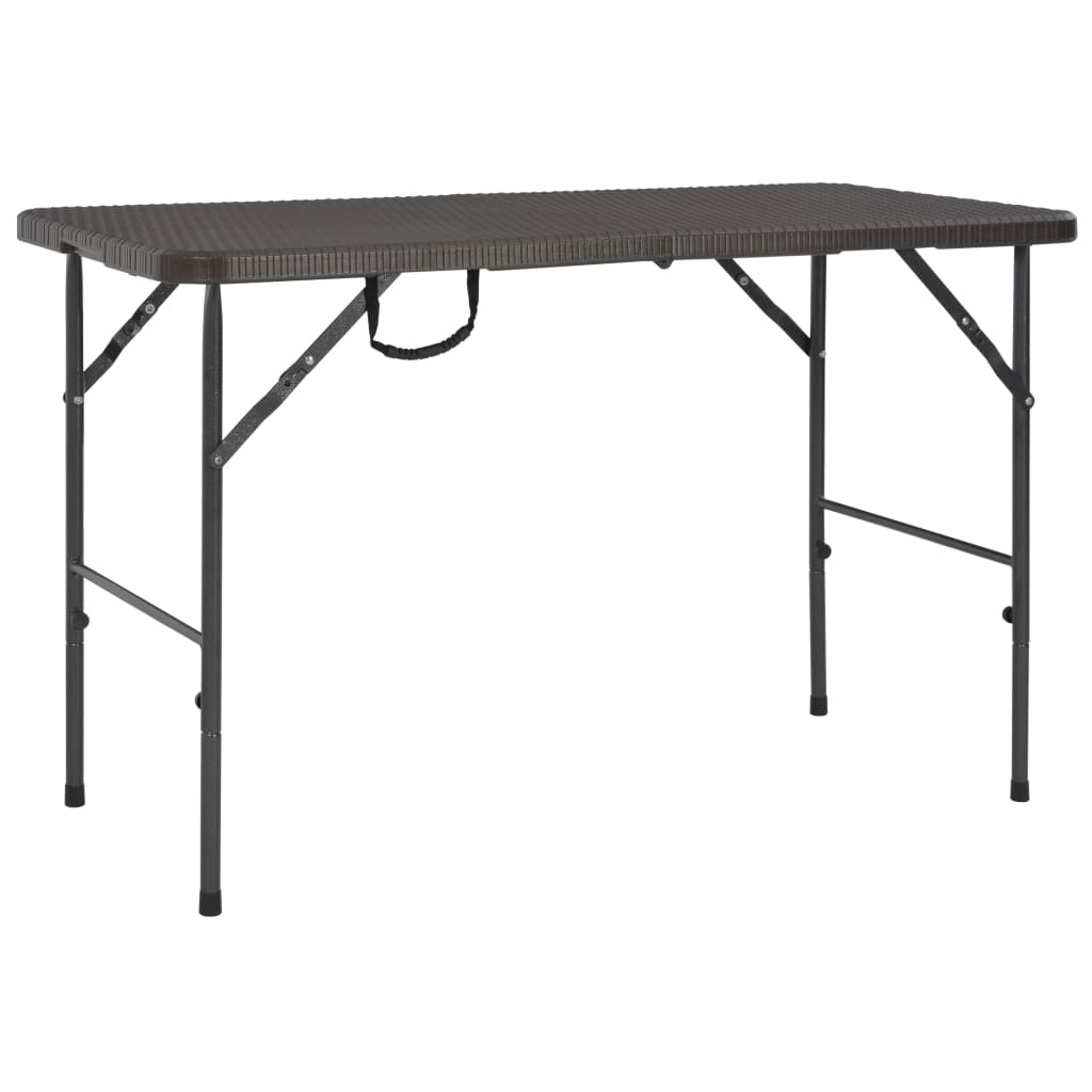 Table de jardin pliante extensible Saba en acier coloris gris acier L.70 x  l.60 x H.92/106,5 cm