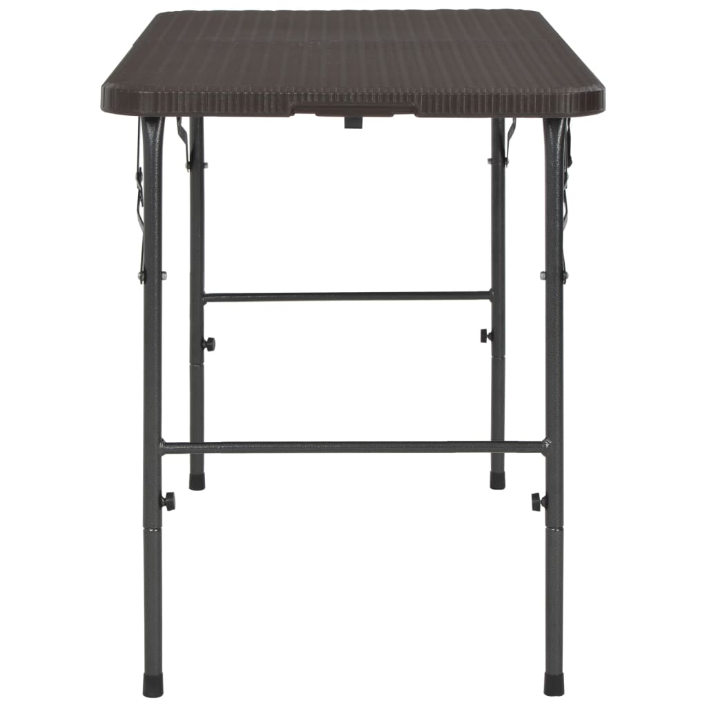 Thumbnail - vidaXL Gartentisch Klappbar Braun 120x60x74 cm HDPE Rattan-Optik