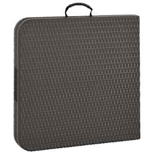 Skládací zahradní stůl hnědý 120x60x74 cm HDPE ratanový vzhled - obrázek 5