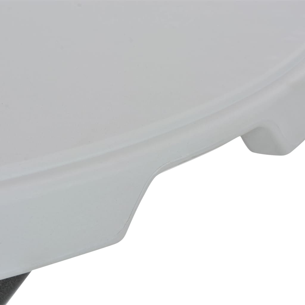 Fehér HDPE összecsukható bárasztal 80 x 110 cm 