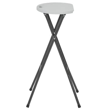 vidaXL Bancos de bar dobráveis 2 pcs PEAD e aço branco[3/8]