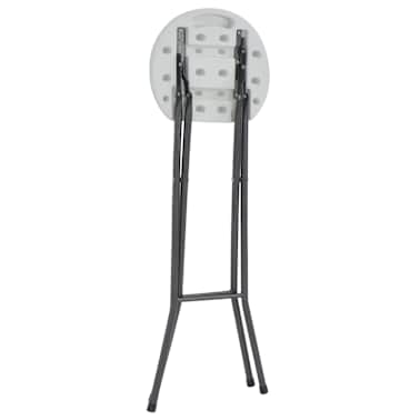 vidaXL Bancos de bar dobráveis 2 pcs PEAD e aço branco[5/8]