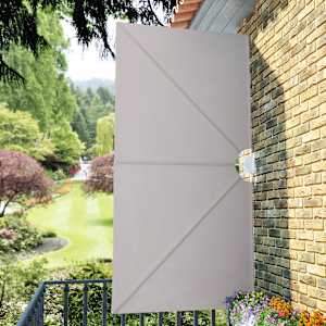 Skládací zástěna na terasu krémová 300 x 150 cm - obrázek 4