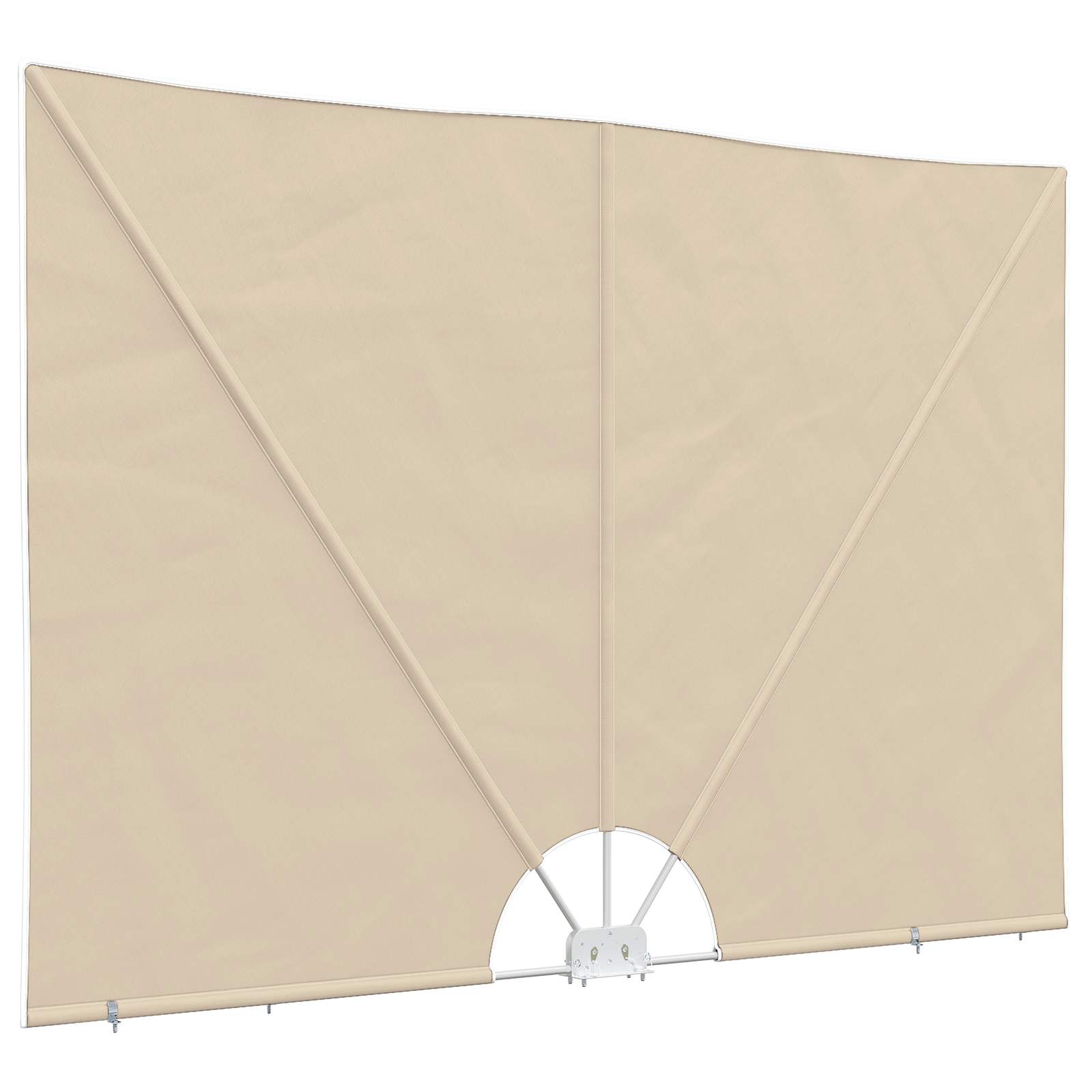 vidaXL Skladacia bočná markíza na terasu, krémová 300x200 cm