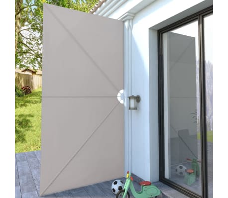 vidaXL Auvent latéral pliable de terrasse Crème 400 x 200 cm