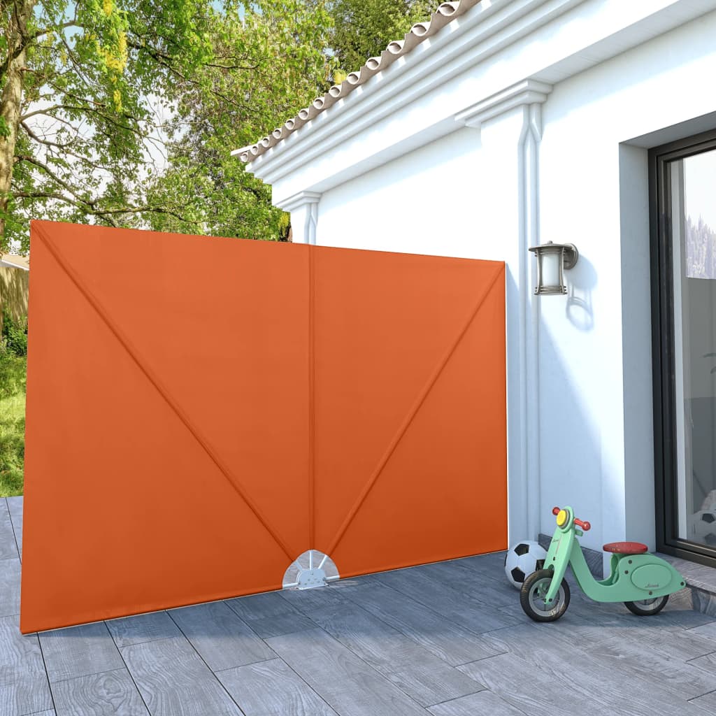 vidaXL Copertină laterală pliabilă de terasă, cărămiziu, 300x200 cm