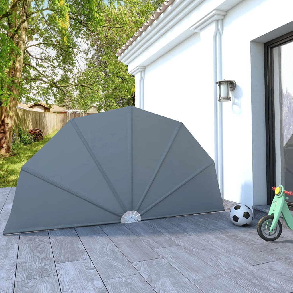 vida XL Faltbarer Terrassen-Seitenfächer Grau 160 cm