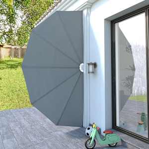 Skládací zástěna na terasu šedá 200 cm - obrázek 3