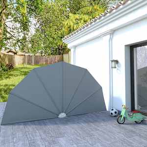 Zložljivo stransko platno za teraso sivo 200 cm