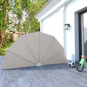 Zložljivo stransko platno za teraso krem 160 cm