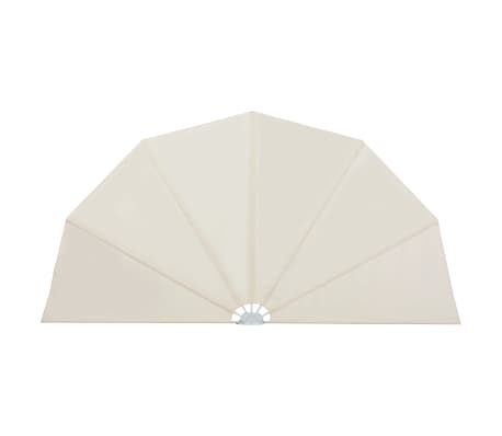vidaXL Faltbarer Terrassen-Seitenfächer Creme 200 cm zum
