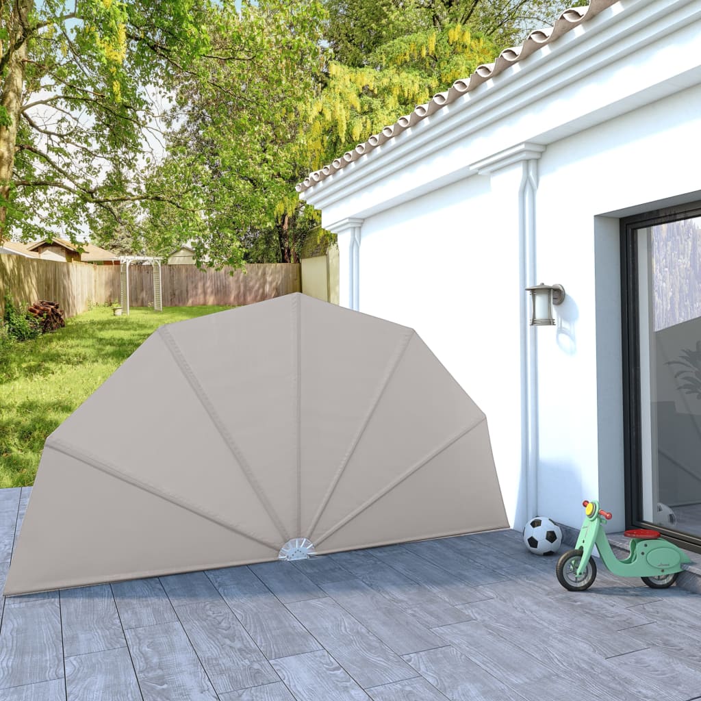 vida XL Faltbarer Terrassen-Seitenfächer Creme 200 cm