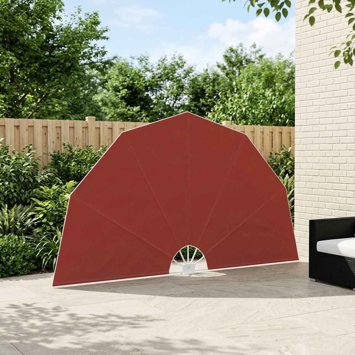 Sammenklappelig sidemarkise til terrasse