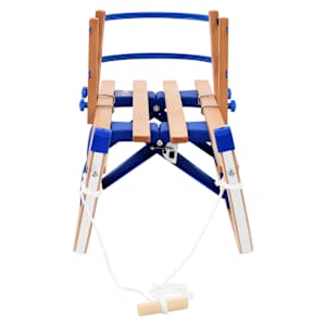 Skládací sněžné sáně s opěradlem dřevěné 119 cm - obrázek 2