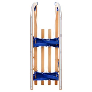 Skládací sněžné sáně s opěradlem dřevěné 119 cm - obrázek 10