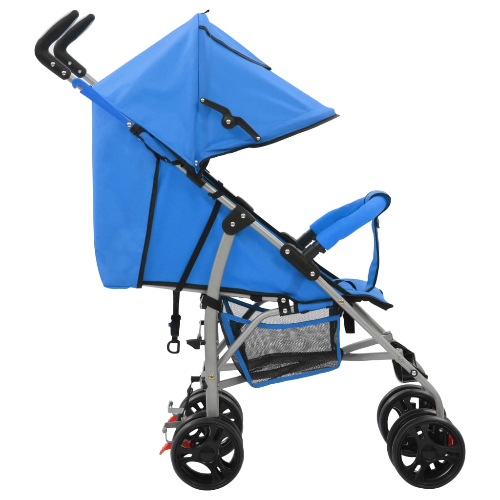 2-in-1 Kinderwagen Buggy Klappbar Blau Stahl - XtrAlgo Services GmbH