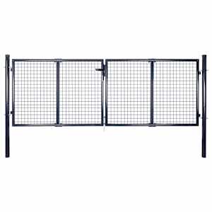 Vrtna mrežasta vrata iz pocinkanega jekla 300 x 75 cm siva