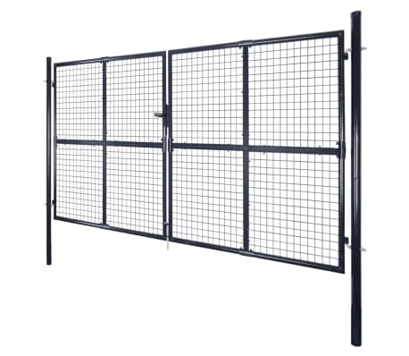 vidaXL v&otilde;rgust aiav&auml;rav, tsingitud teras, 300 x 150 cm, hall