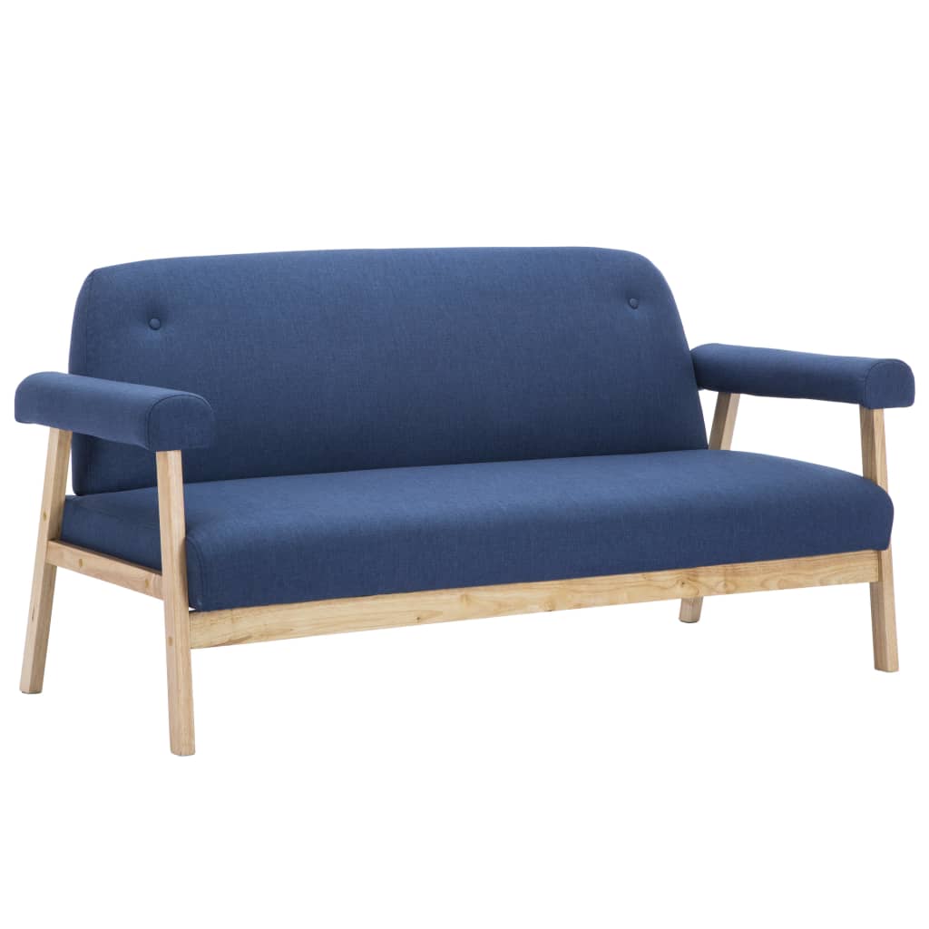 vidaXL 3-dijelni set sofa od tkanine za 6 osoba plavi