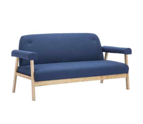 vidaXL 3-dijelni set sofa od tkanine za 6 osoba plavi