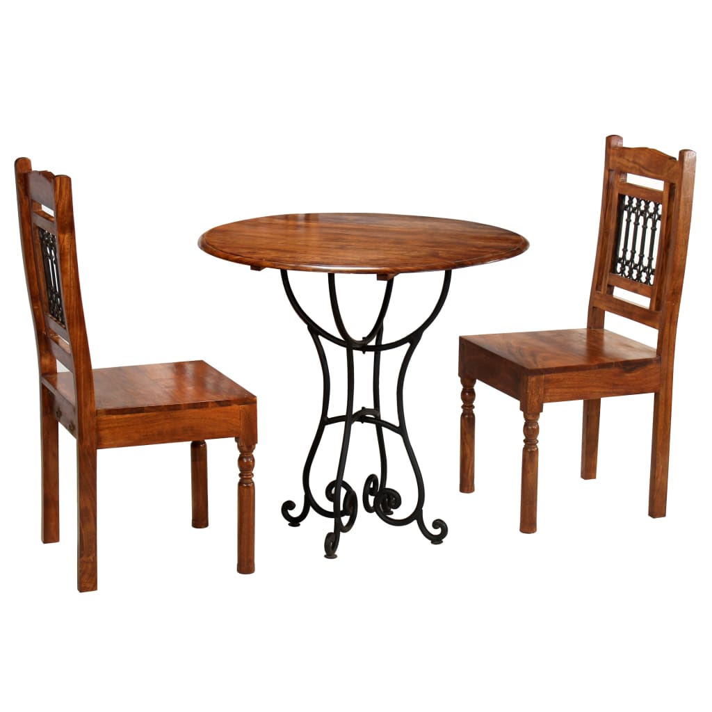 vidaXL 3-tlg. Bistro-Set Massivholz Akazie