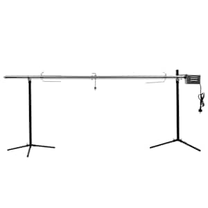 Avtomatski raženj z motorjem nerjaveče jeklo 207x45x81 cm