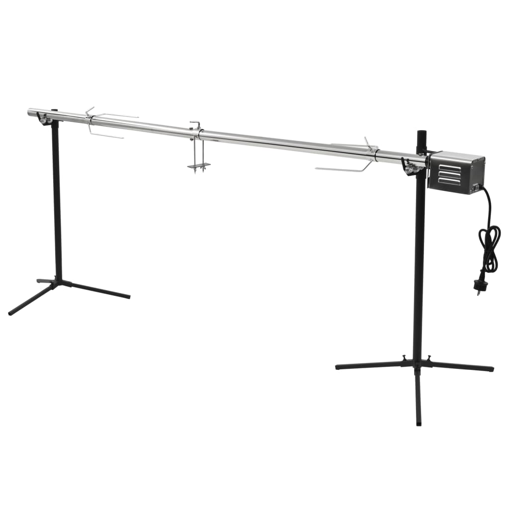vidaXL Grill automat cu motor din oțel inoxidabil, 207x45x81 cm