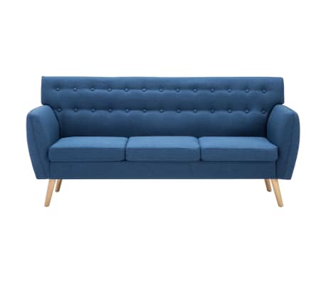 vidaXL 3-personers sofa 172x70x82 cm stofbetræk blå