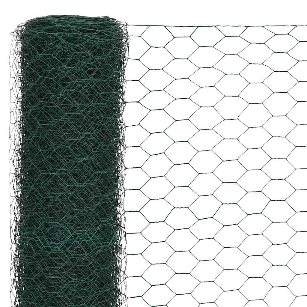 Thumbnail - vidaXL Drahtzaun Stahl mit PVC-Beschichtung 25x1,2 m Grün