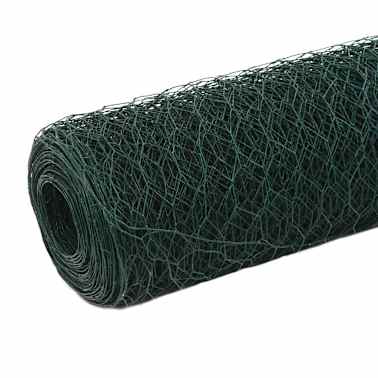 vidaXL Cerca arame galinheiro 25x1,5 m aço c/ revestimento PVC verde[2/4]