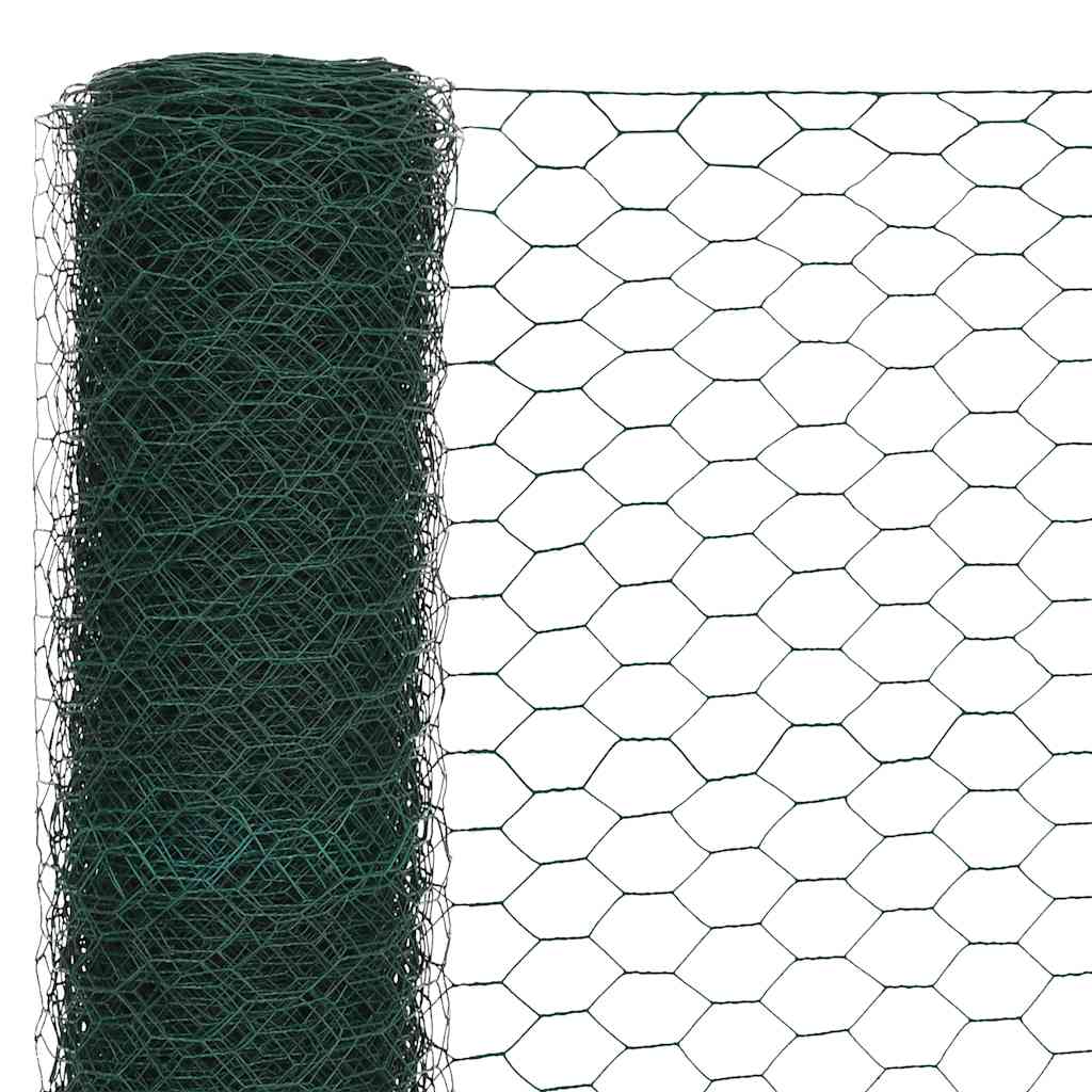 Thumbnail - vidaXL Drahtzaun Stahl mit PVC-Beschichtung 25x1,2 m Grün