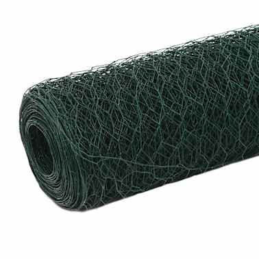 vidaXL Cerca arame galinheiro 25x1,5 m aço c/ revestimento PVC verde[2/4]